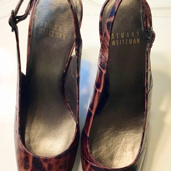 Stuart Weitzman authentic platform heels Preowned crocodile - Picture 11 of 16